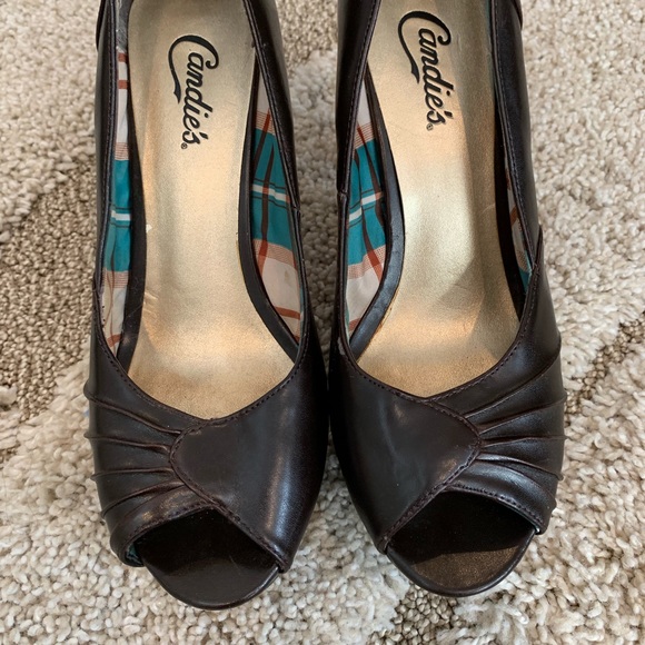 Candie’s women’s peep toe pumps size 8 - Picture 3 of 8